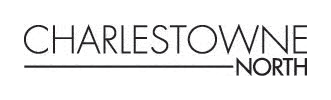 The image features the words "Charlestowne North" in black text on a white background.